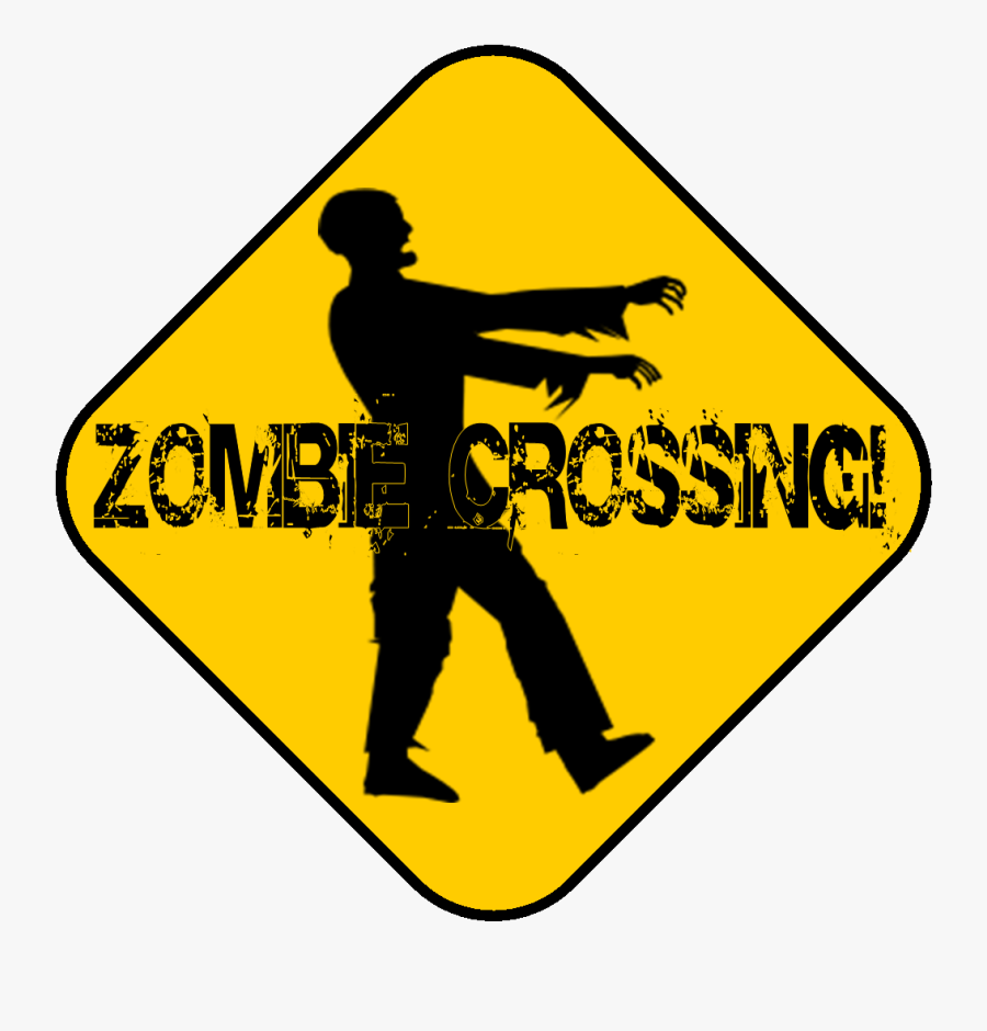 Cool Zombie Clipart - Traffic Sign, Transparent Clipart