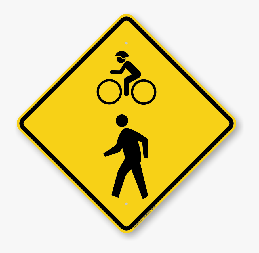 Diamonds Clipart Road Sign - Crossing Signs For Pedestrians, Transparent Clipart