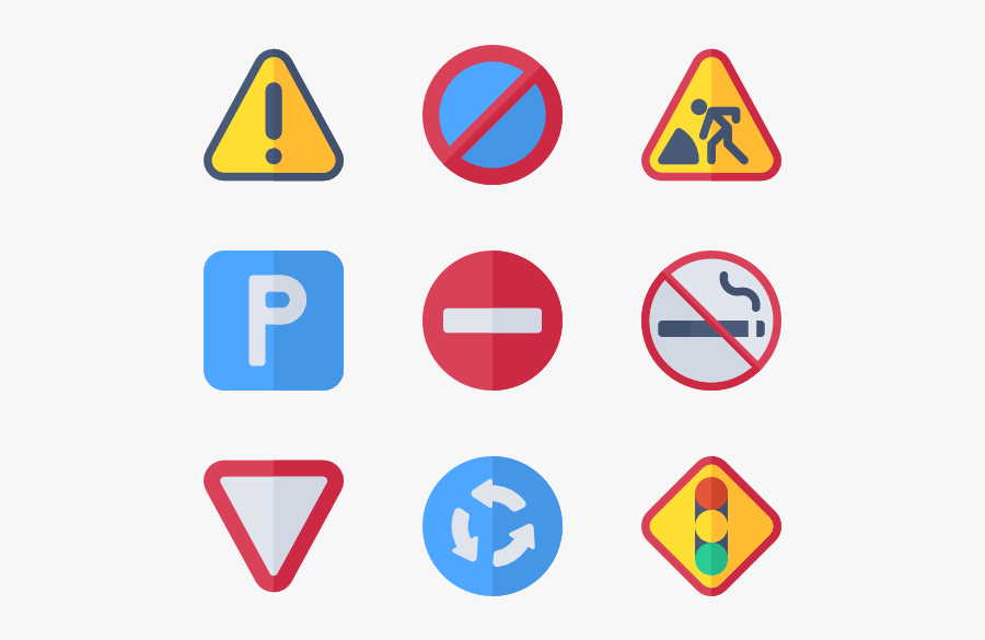 Traffic Signs - Transparent Background Social Media Icons Png, Transparent Clipart