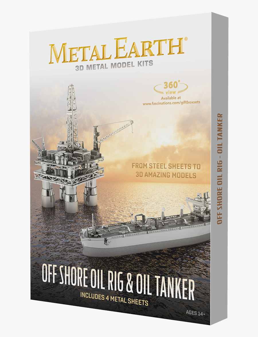 Picture Of Offshore Oil Rig & Oil Tanker Gift Set - Offshore Model Ship Kits, Transparent Clipart
