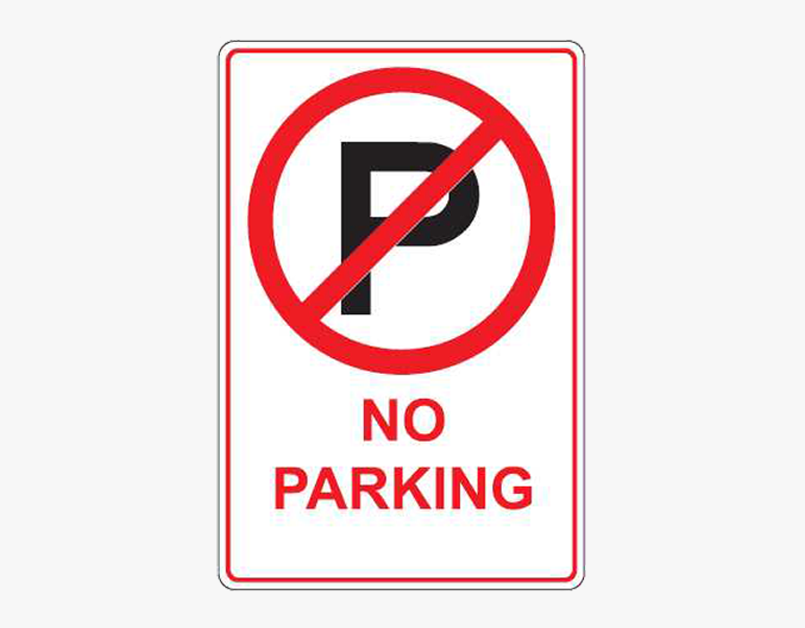 No Parking Construction Site, Transparent Clipart
