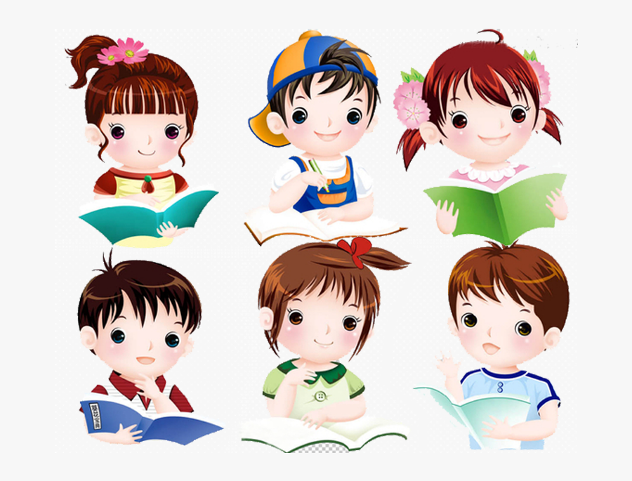 Transparent Kids Books Clipart - Logo Cartoon Boy And Girl, Transparent Clipart