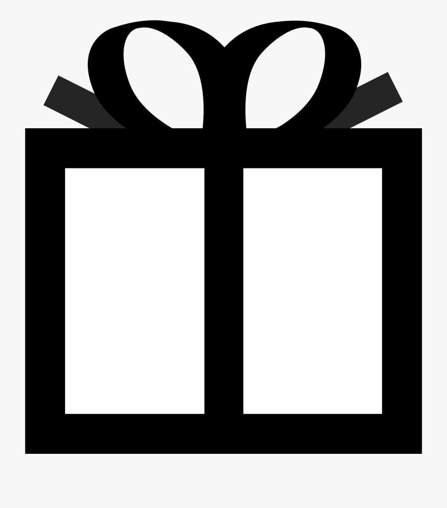 Gift Clipart Boxblack - Black And White Box Clipart Png, Transparent Clipart