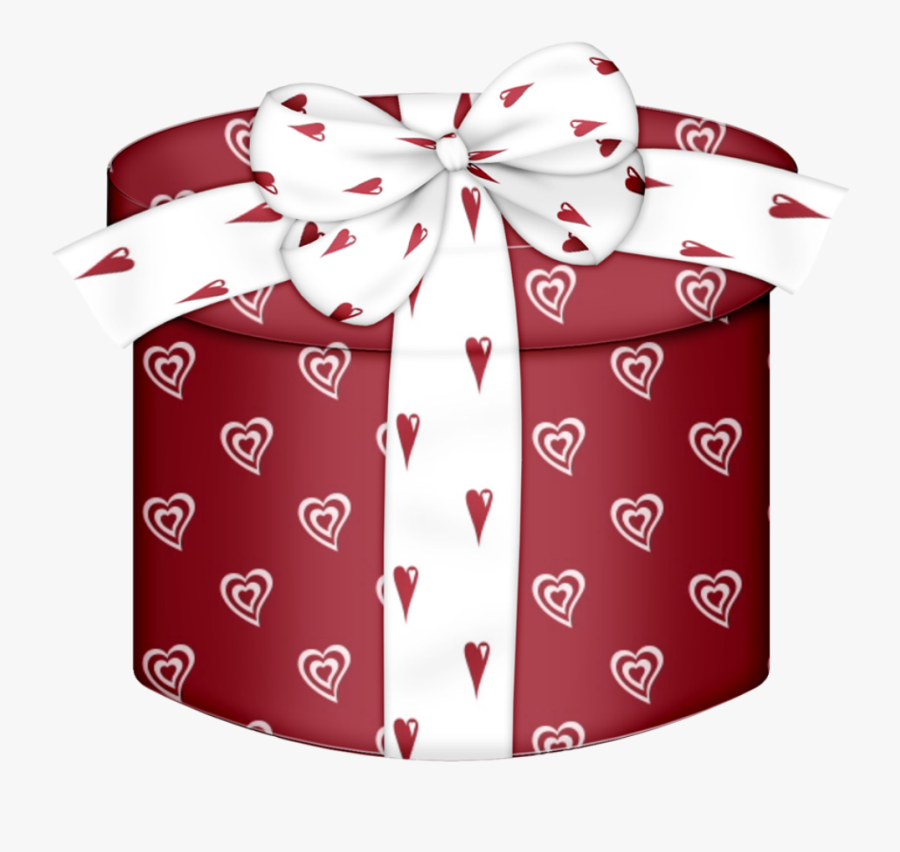 Christmas Gift Wrapping Clipart - Подарок Круглая Красная Коробка, Transparent Clipart