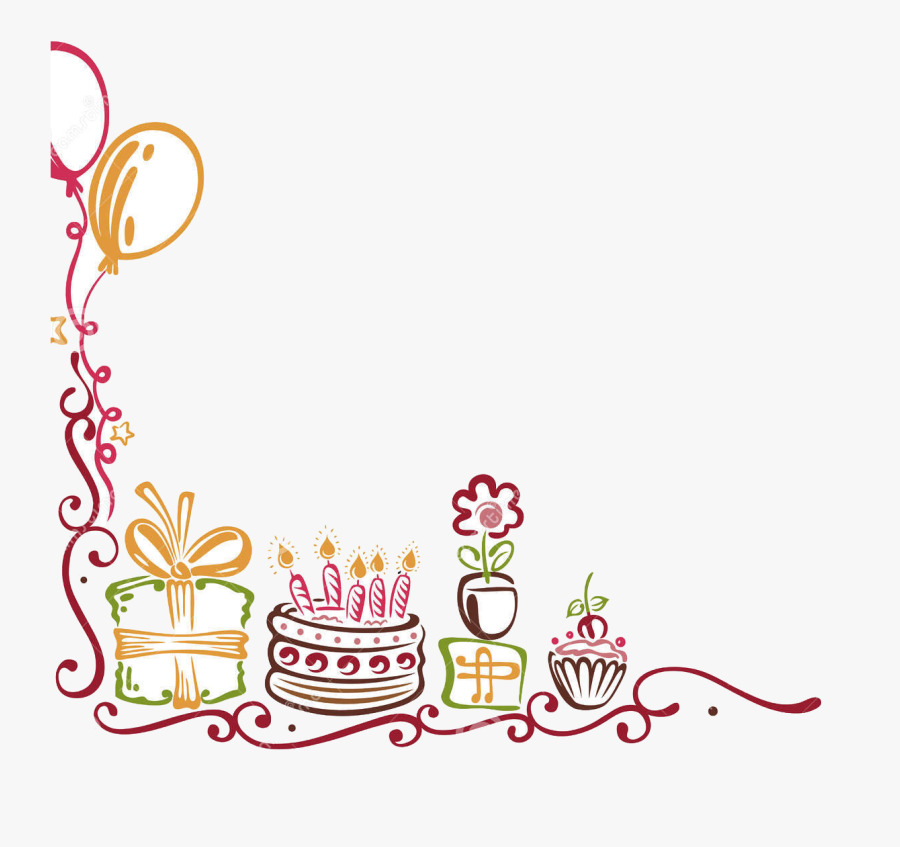 Birthday Cake Party Happy Birthday To You Clip Art - Happy Birthday Border Png, Transparent Clipart