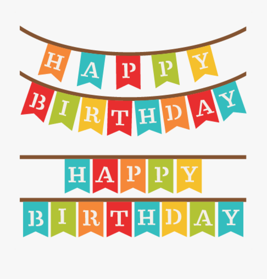 Scrapbook Clipart Flag Banner - Happy Birthday Banner Clipart, Transparent Clipart