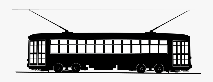 New Orleans Streetcar Black And White Vector Clip Art - New Orleans Streetcar Clipart, Transparent Clipart