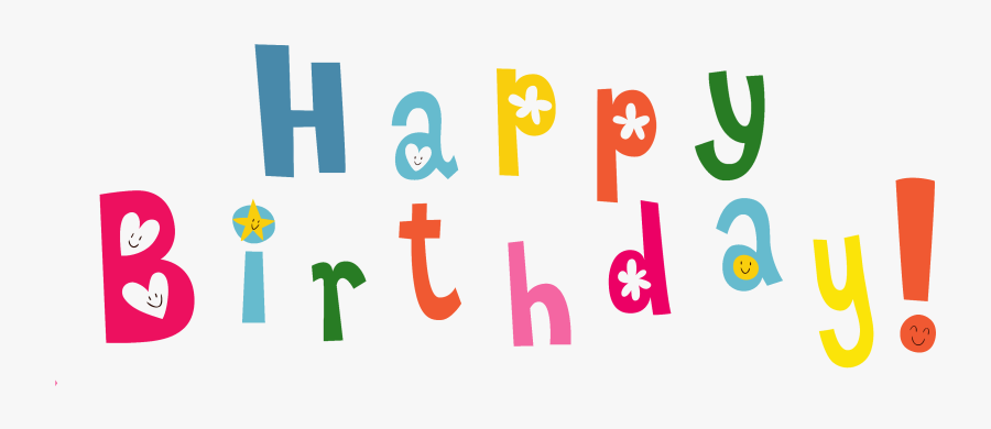 Happy Birthday Letters Png Transparent Multicolor Dear - Graphic Design, Transparent Clipart