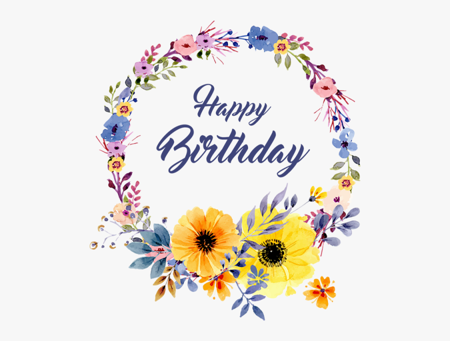 Birthday Clipart Flower - Happy Birthday Flower Png, Transparent Clipart