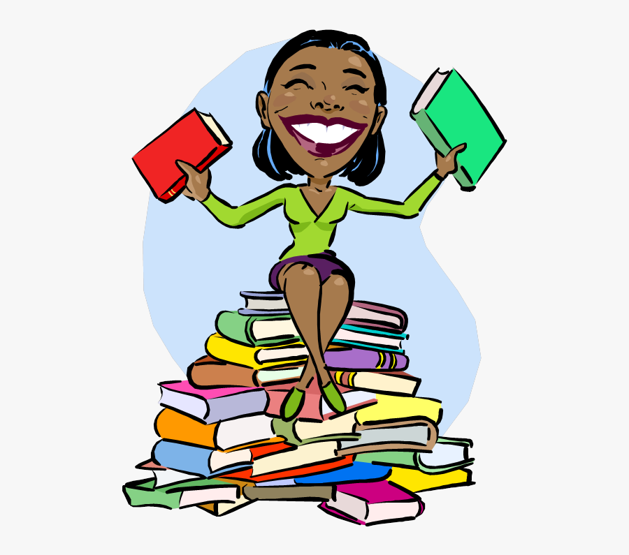 Picture Of Someone Reading A Book Image Group Clipart - Black People Reading Books, Transparent Clipart