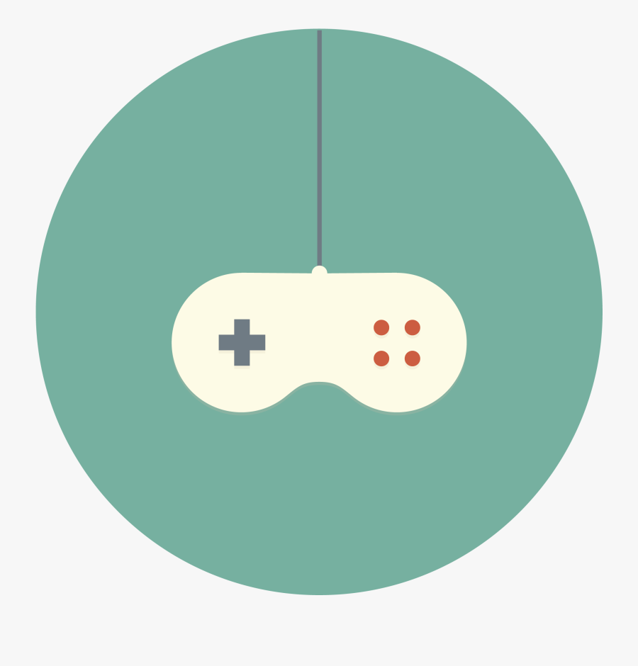 Clip Art Icons Game - Game Controller Icon Circle, Transparent Clipart