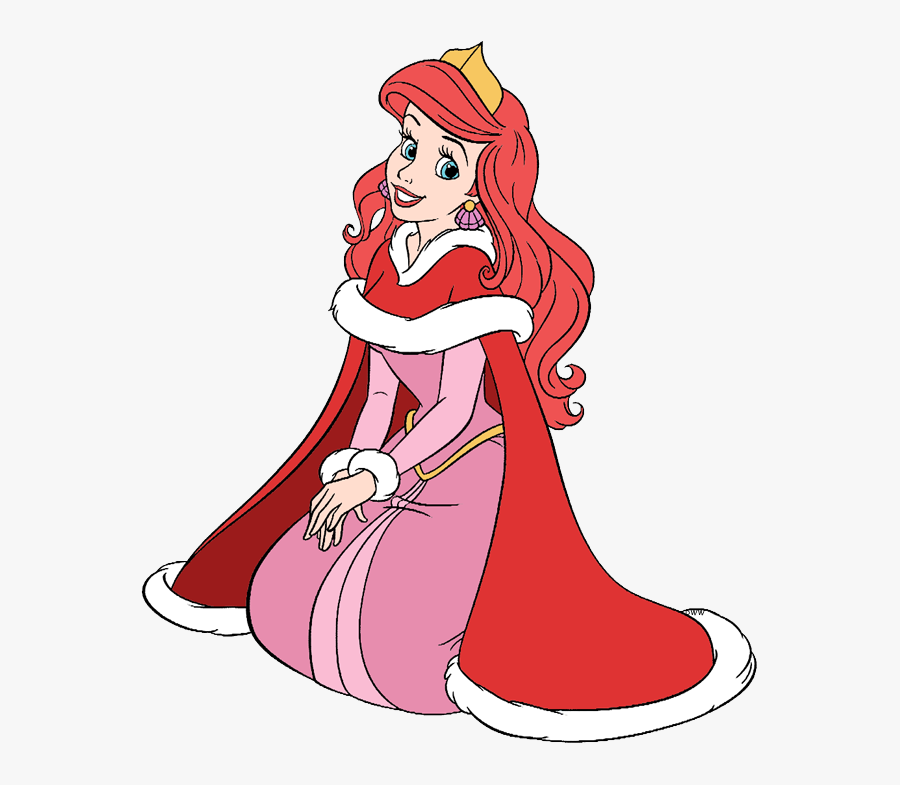 Little Mermaid Ariel Christmas Clipart, Transparent Clipart