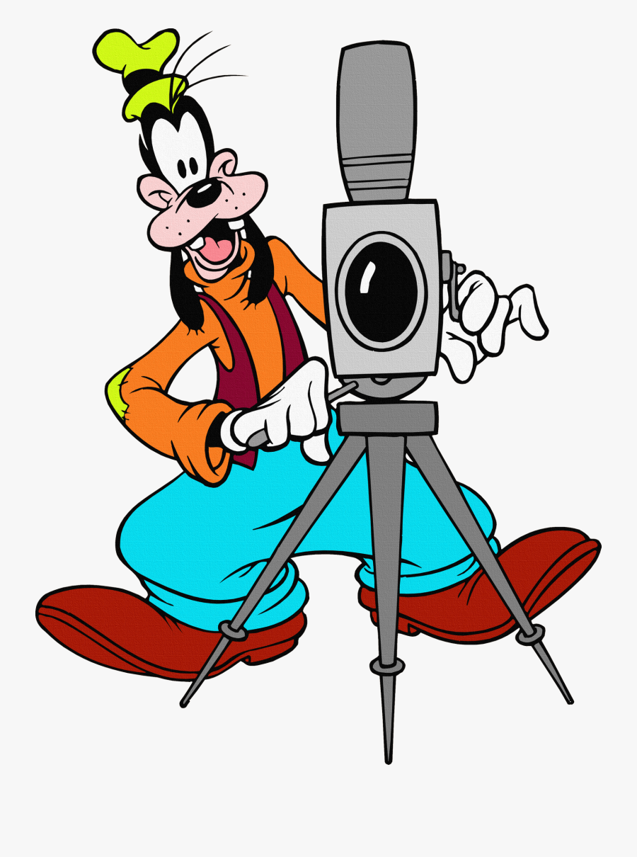 Disney Goofy Christmas Clipart - Cartoon Character With Camera, Transparent Clipart