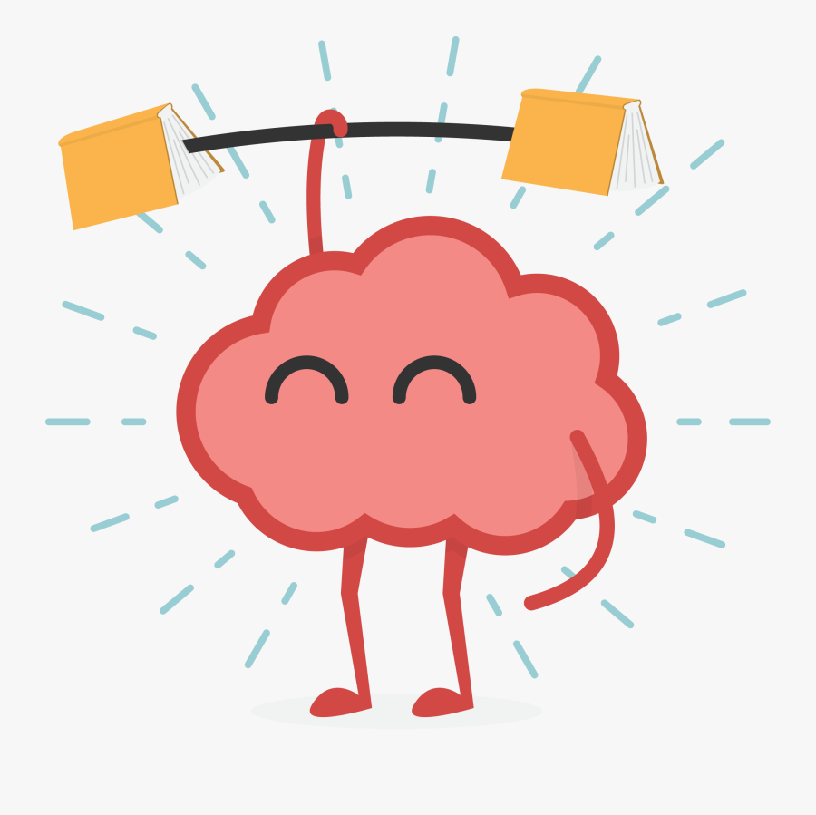 Transparent Asia Clipart - Brain Lifting Weights Clipart, Transparent Clipart