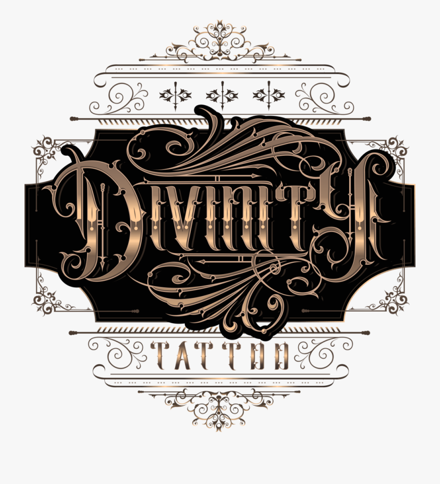 Clip Art Divinity - Destiny Tattoo Script Letters, Transparent Clipart