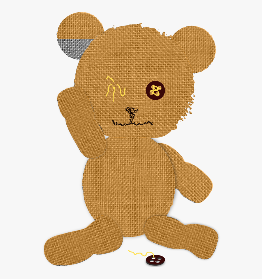 Teddy Bear, Bear, Teddy, Unhappy, Sad, Eye, Damaged - Old Teddy Bear Clipart Png, Transparent Clipart