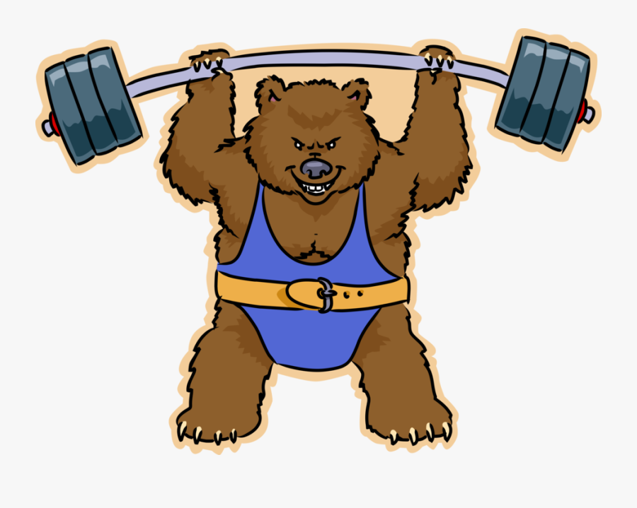 Олимпийский мишка штангист. Медведь спортсмен. Медведь со штангой. Медведь силач.