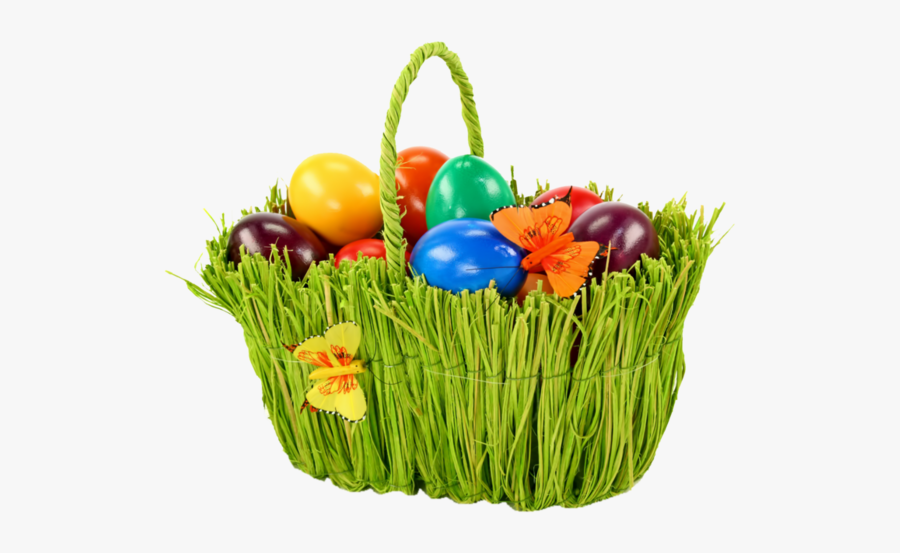 Easter Green In Basket The Egg Bunny Clipart - Easter Eggs Basket Png, Transparent Clipart