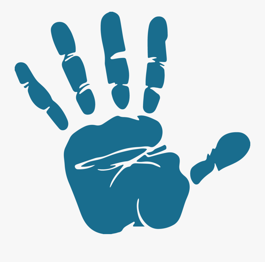 Hand Print Clipart Black And White, Transparent Clipart