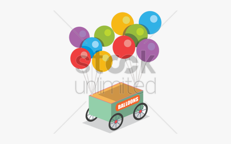 Balloon Cart Vector Carnival, Transparent Clipart