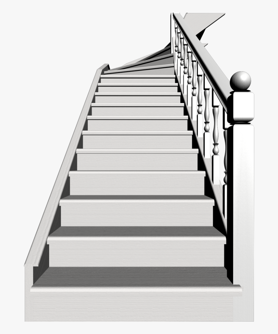 Clip Art Black Handrail For Stairs - Stairs Black And White Png, Transparent Clipart