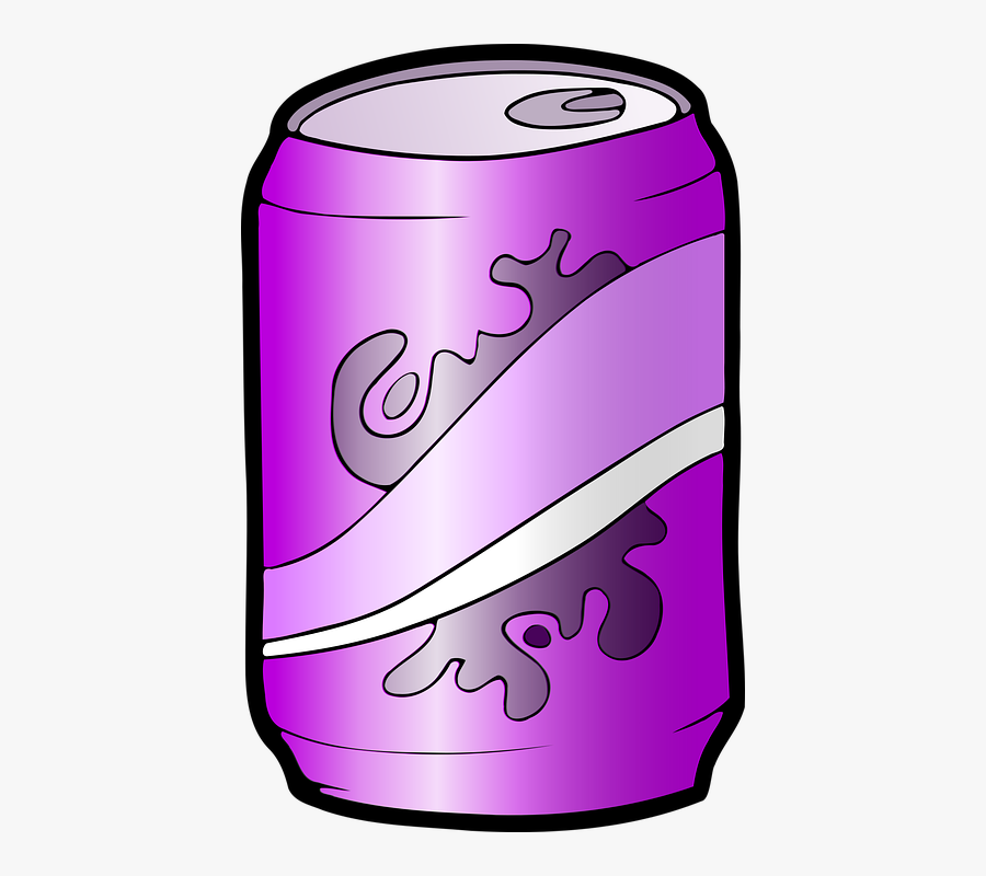 Transparent Junk Clipart - Purple Soda Can Png, Transparent Clipart