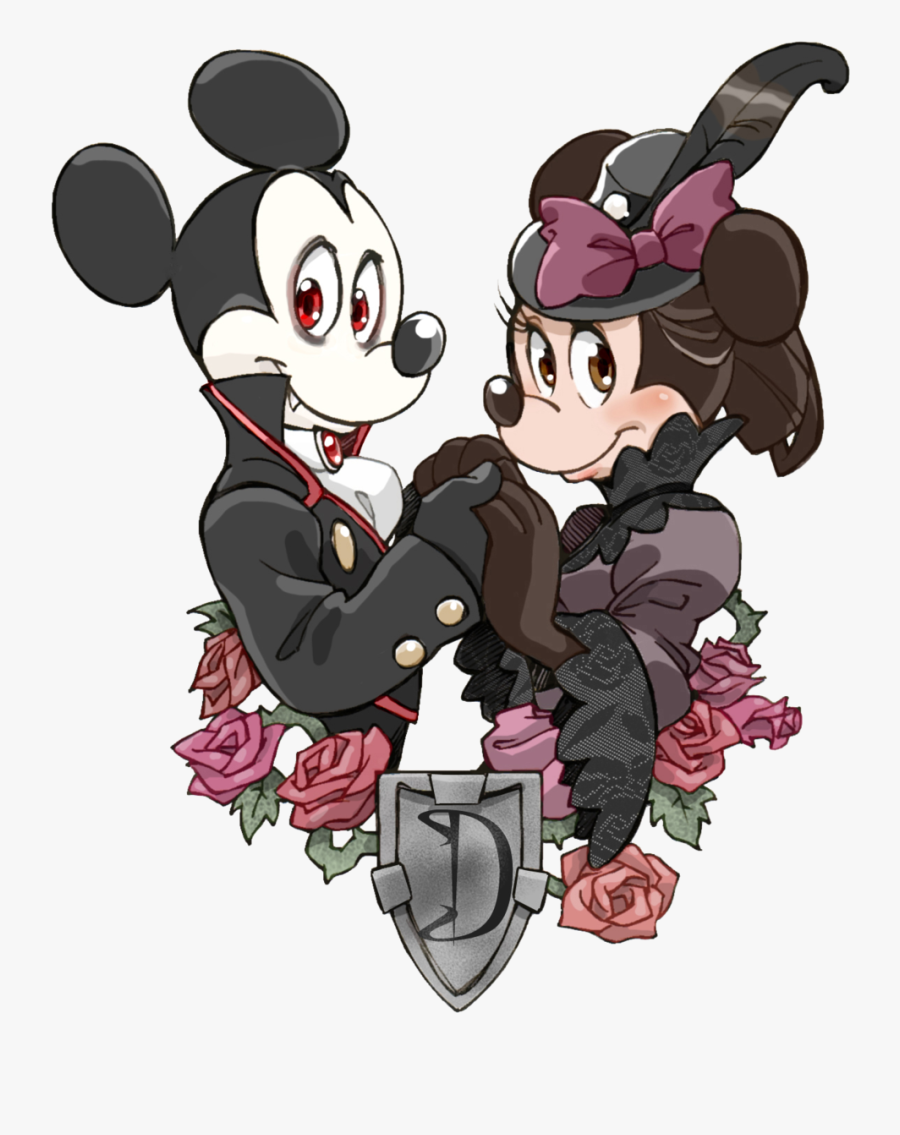 Mickey Mouse Clipart Vampire - Mickey Mouse And Minnie Mouse Fan Art, Transparent Clipart