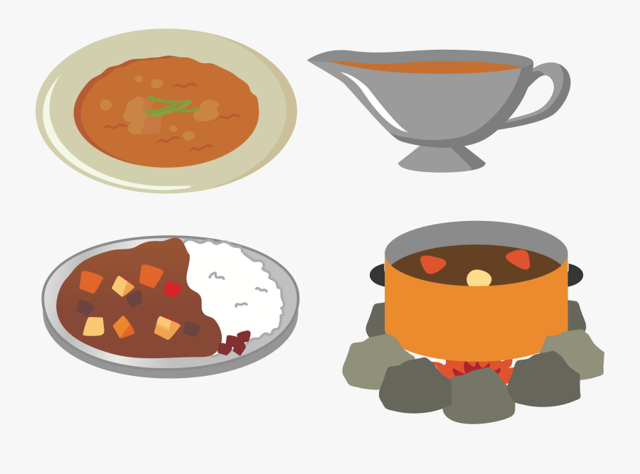 Clip Art Japanese Food Cartoon - Curry Rice Clip Art, Transparent Clipart