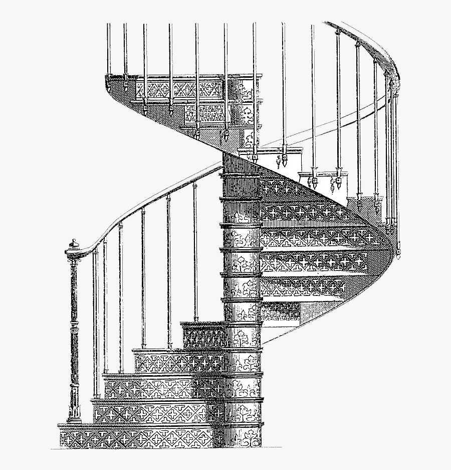 Clipart Free Stock Drawing Stairs Pencil - Pencil Architectural Drawings For Stairs, Transparent Clipart