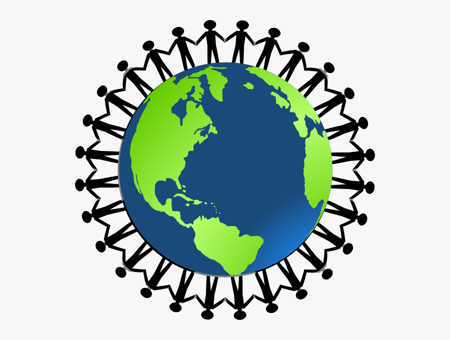People Clipart Peace - People Holding Hands On Earth, Transparent Clipart