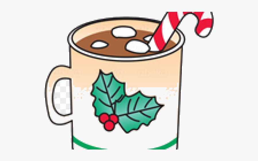 Hot Chocolate Clipart Transparent Png - Hot Chocolate With Candy Cane Clip Art, Transparent Clipart