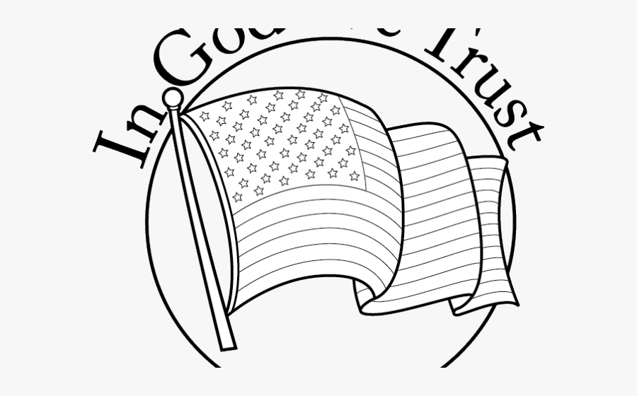 American Flag Clipart Coloring Page, Transparent Clipart