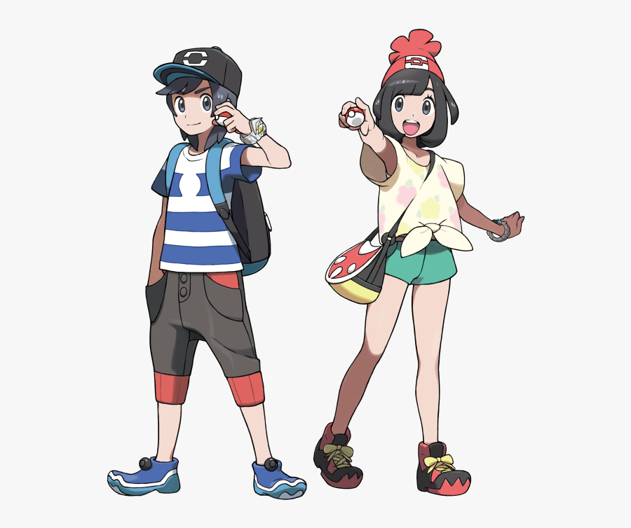 Family Clipart Roller Skating - Pokemon Sun Moon Protagonist, Transparent Clipart