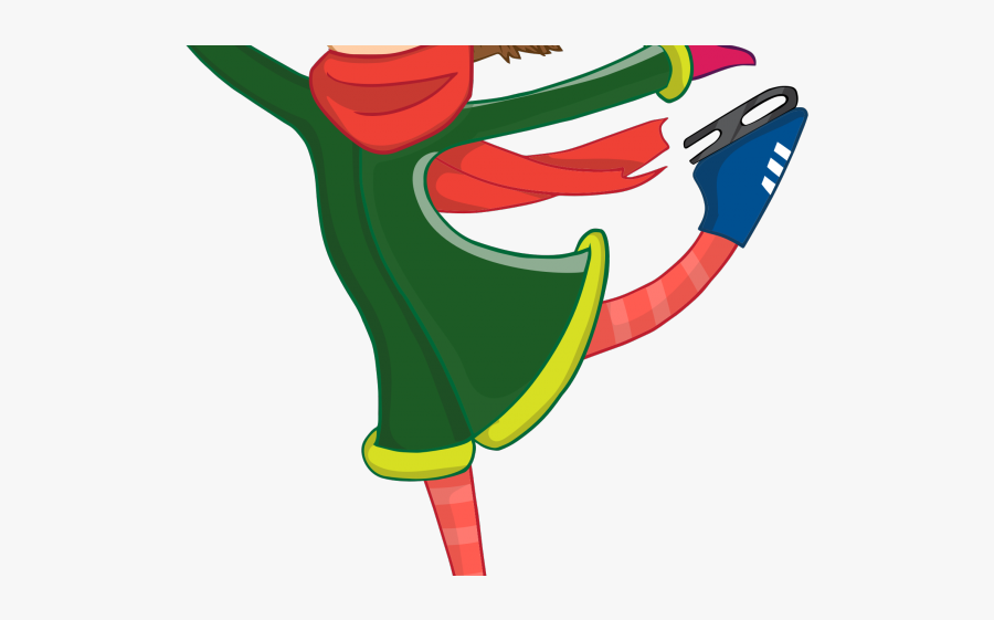 Skating Girl Cliparts - Cartoon Figure Skating Png, Transparent Clipart