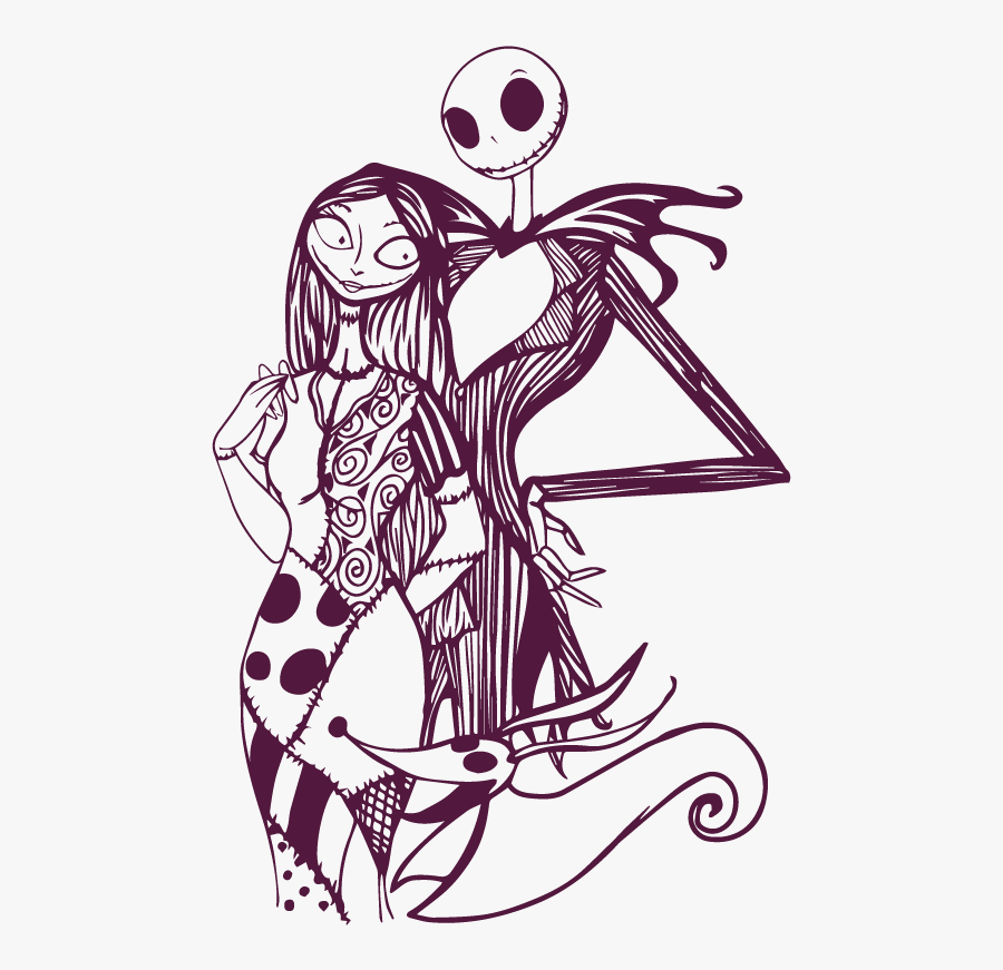 Jack Drawing Tim Burton Coloring Page Of Sally- - Nightmare Before Christmas Sally Drawing, Transparent Clipart