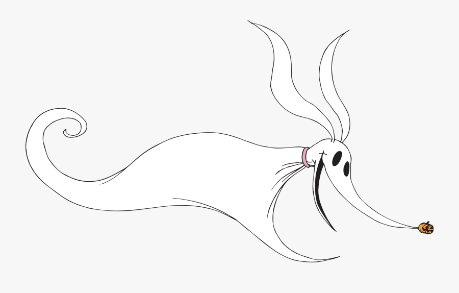 Black And White Zero Nightmare Before Christmas, Transparent Clipart