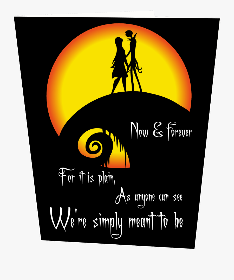 Transparent Jack And Sally Clipart - Nightmare Before Christmas Jack And Sally Silhouette, Transparent Clipart
