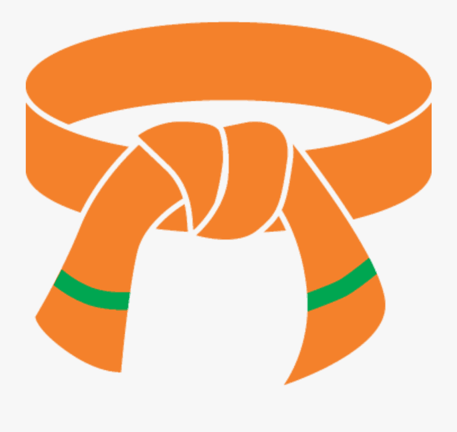7 Gup Orange Belt Clipart , Png Download - Black Belt, Transparent Clipart