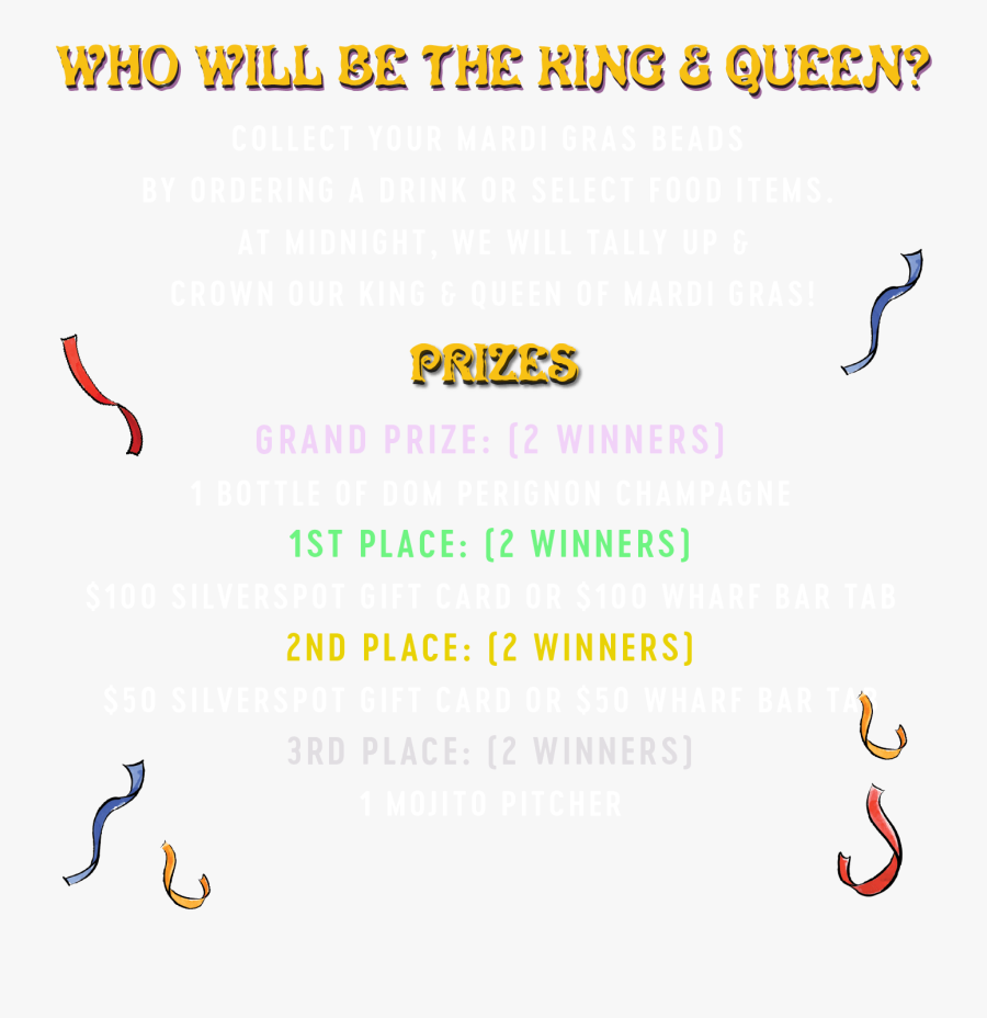 Who Will Be The King And Queen Of Mardi Gras Collect - Calligraphy, Transparent Clipart