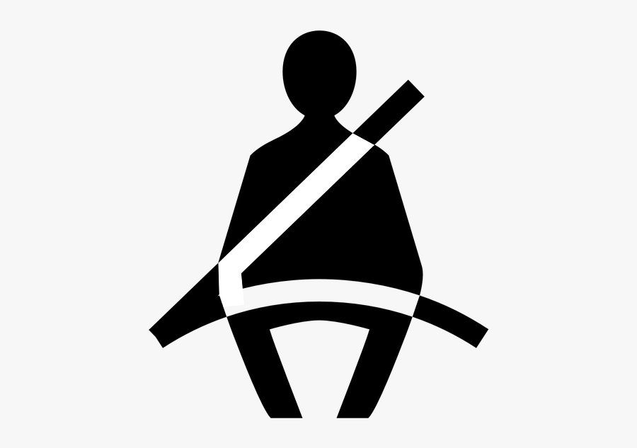 Car Seat Belt Sign, Transparent Clipart