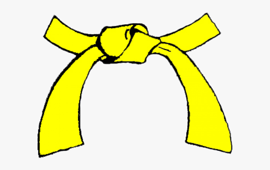 Transparent Black Belt Clipart - Cinta Amarilla Karate, Transparent Clipart
