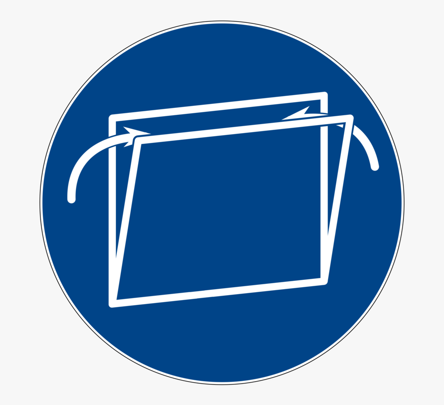 Gebotszeichen Lüftung, Transparent Clipart