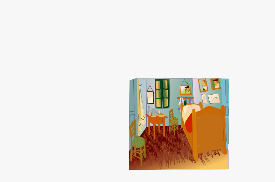 Room - Clipart - Van Gogh's Room Vector, Transparent Clipart
