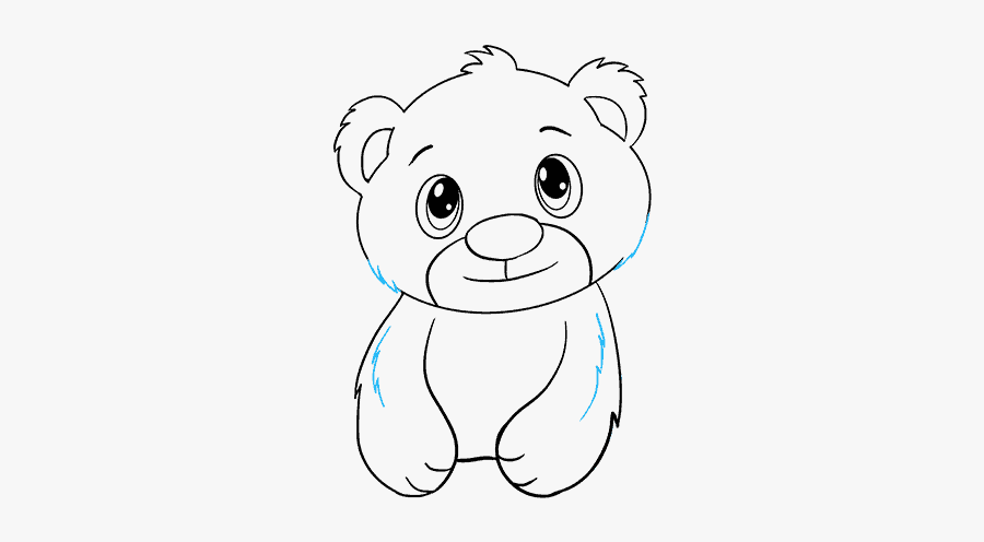 Clip Art How To Draw A - Drawing Of A Bear Easy, Transparent Clipart