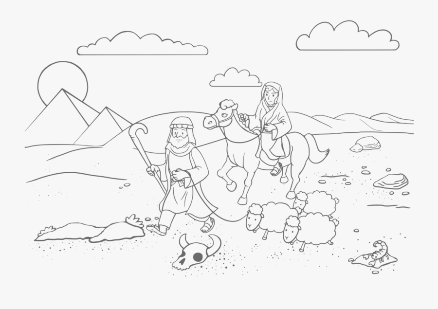 Abraham Bible Black And White, Transparent Clipart