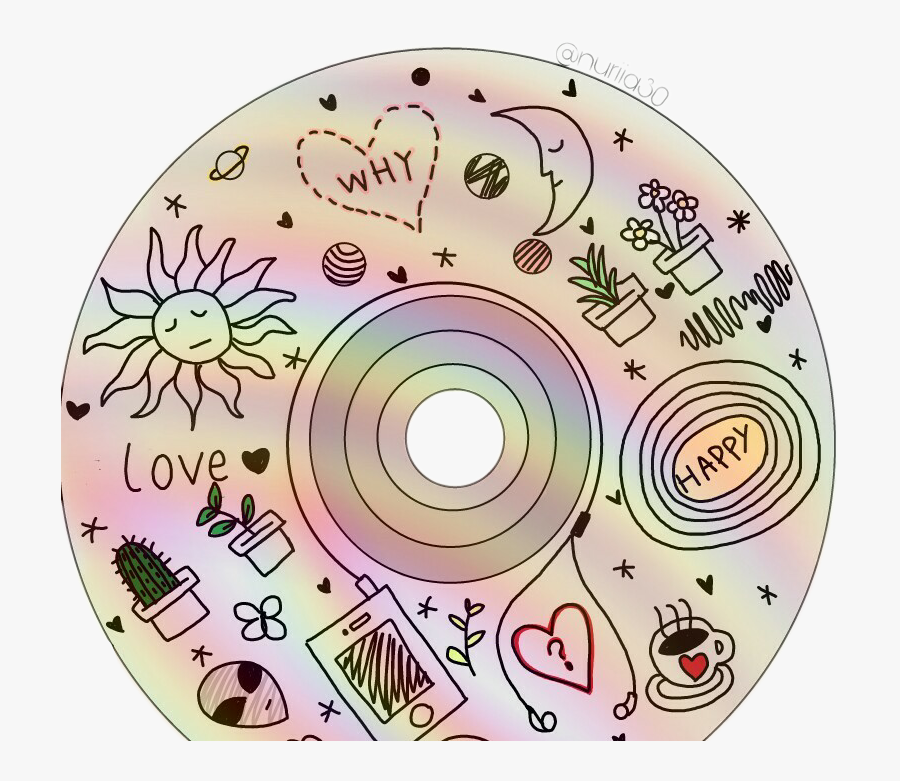 Transparent Cds Clipart - Aesthetic Drawings On Cd, Transparent Clipart