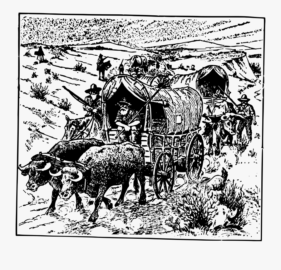 Oregon Trail - Black And White Oregon Trail, Transparent Clipart