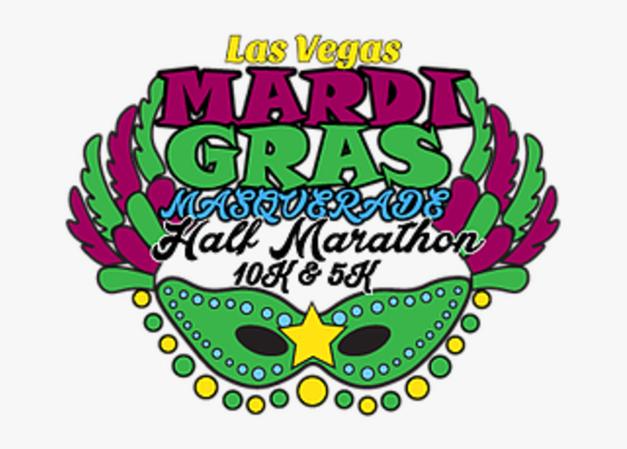 Mardi Gras Masquerade Half Marathon, 10k & 5k, Transparent Clipart