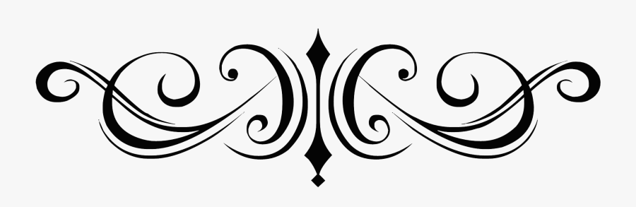 Decorative Lines Vector Png - Scrollwork Png, Transparent Clipart