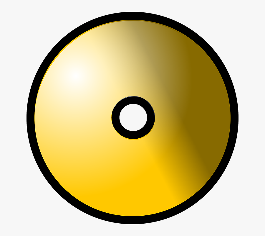 Yellow Cd Svg Clip Arts - Cd's Clipart, Transparent Clipart